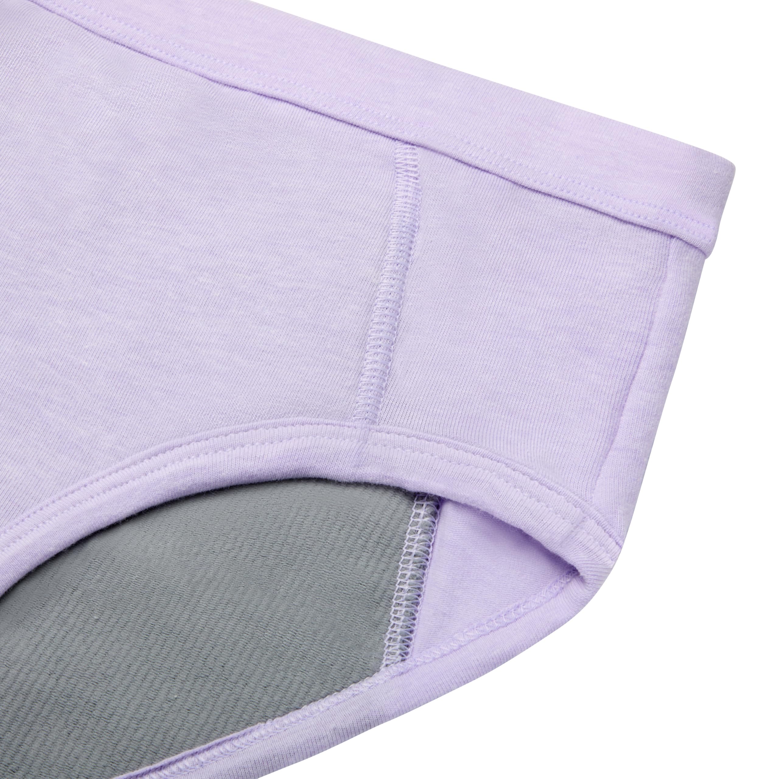 Hanes Assorbimento Slip 3 Paia Confident Nights Cotone Intimo Notte per Ragazze Viola/Nebbia/Grigio, 6