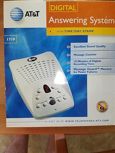 AT&T Contestador digital 1719 con identificador de llamadas audible