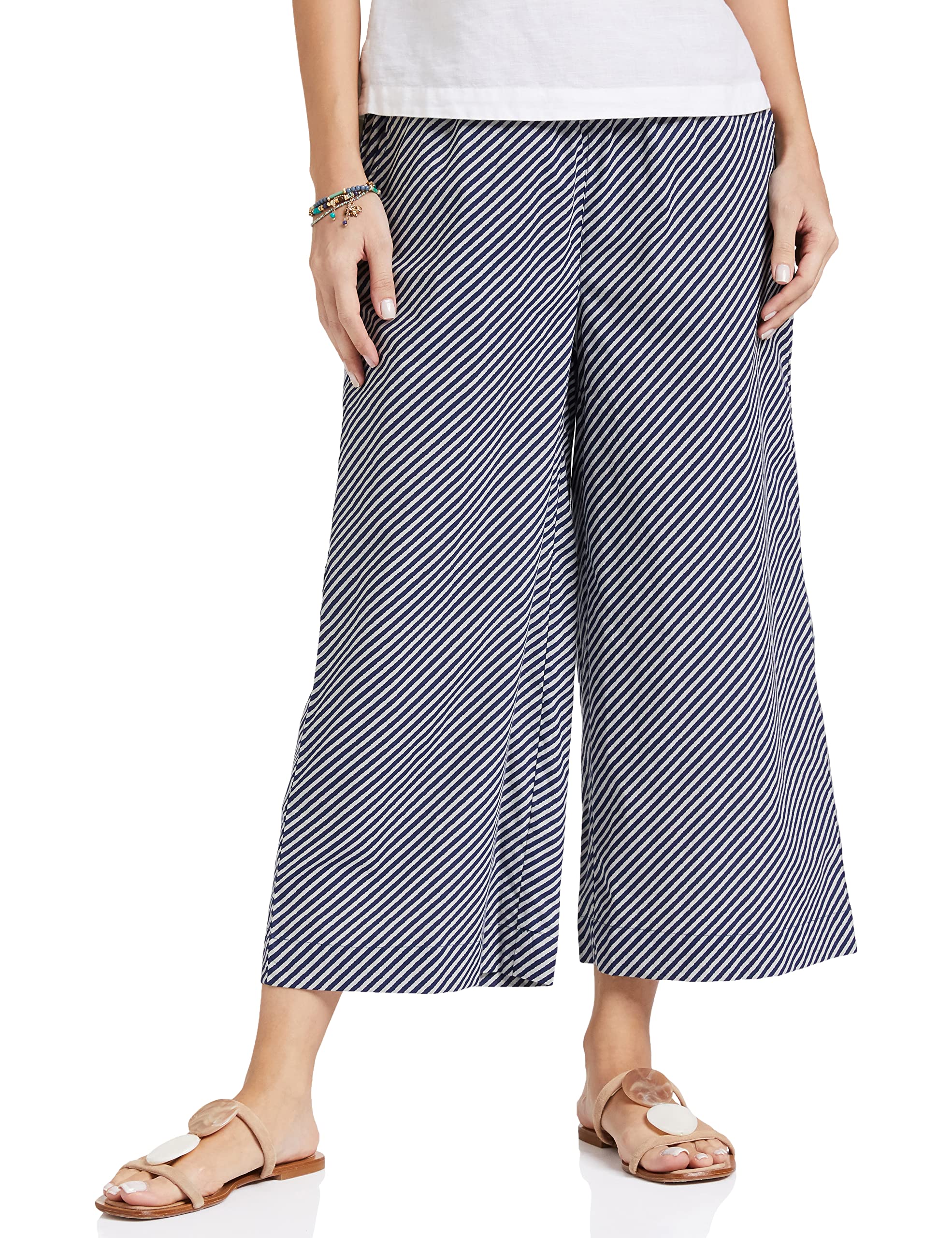 Amazon Brand - Myx Women Cotton Relaxed Fit Palazzo (Available in Plus Sizes)