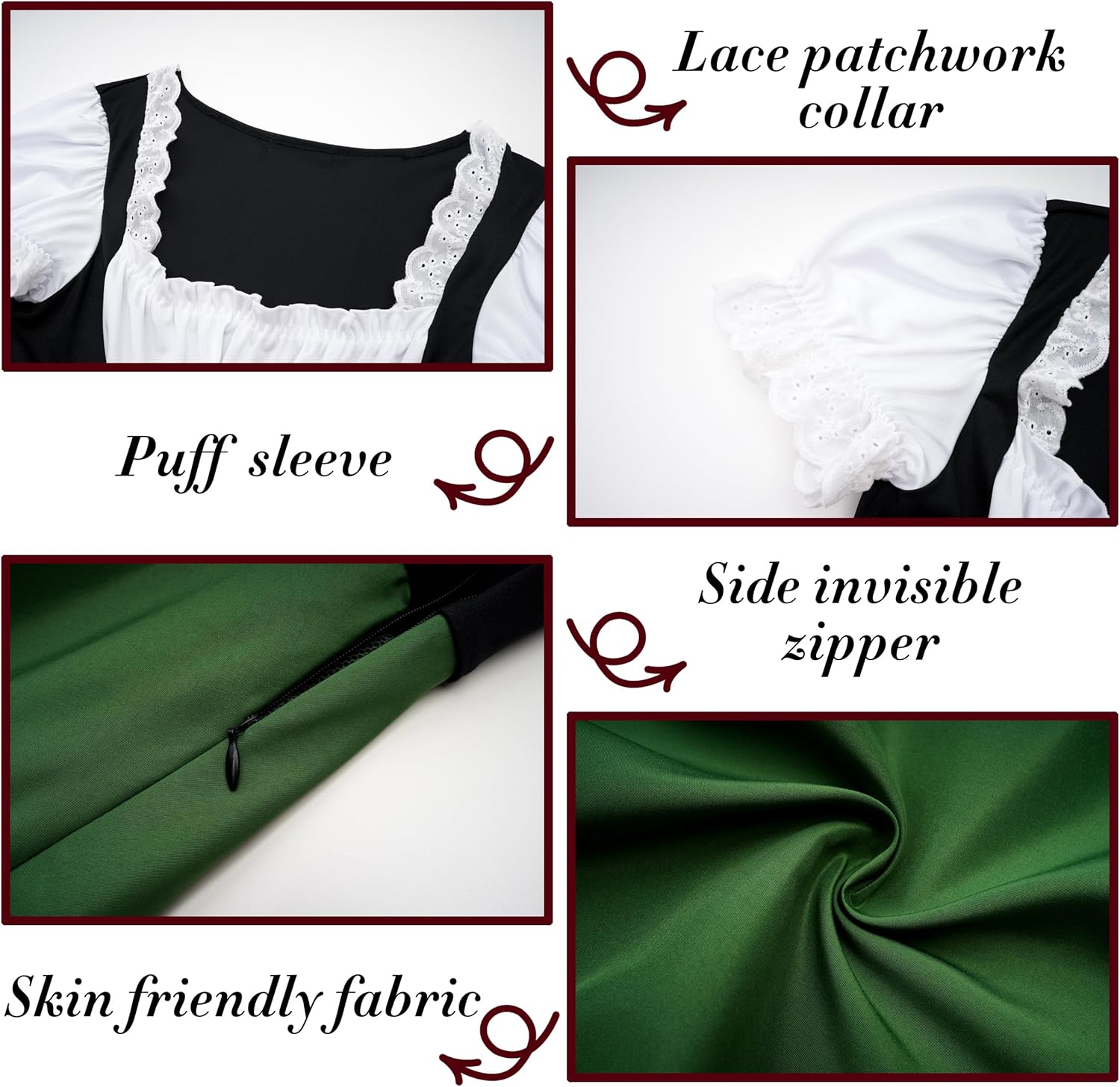 Women Oktoberfest Costume,Bavarian Dirndl Dress Women,Beer Maid Outfit - Image 4