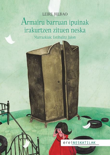 Portada de Armairu barruan ipuinak irakurtzen zituen neska