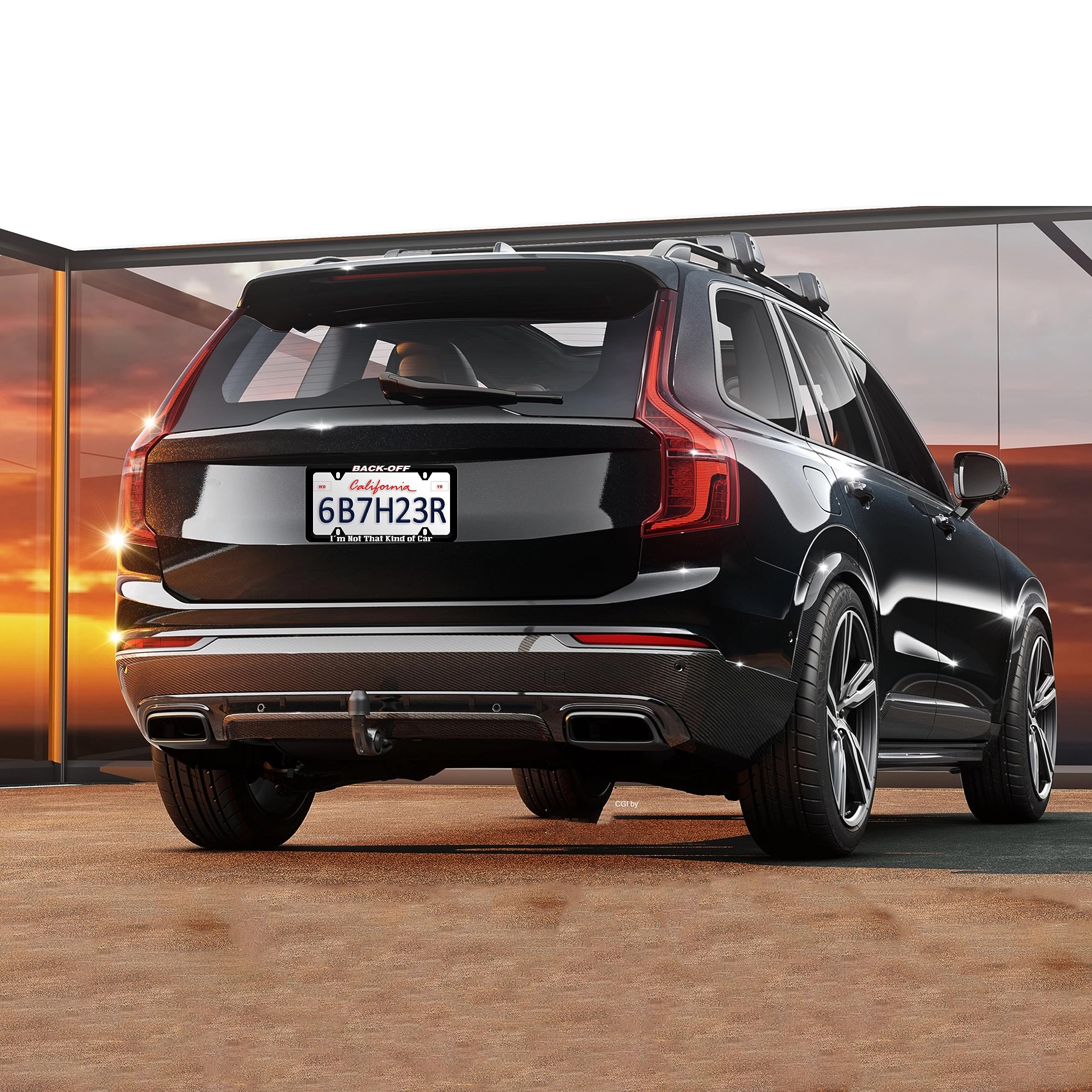 Back Off Im Not That Kind of Car License Plate Frame Funny Text Auto Accessory Bracket Stainless Steel — view 6