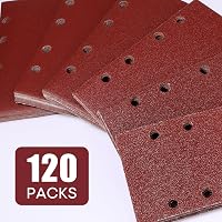 Shall 120 darabos csiszolópapír készlet 93x185mm 8 lyukkal vegyes szemcsemérettel 2