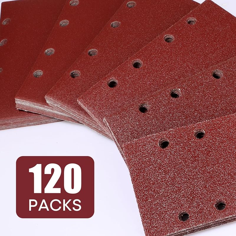 Shall 120 darabos csiszolópapír készlet 93x185mm 8 lyukkal vegyes szemcsemérettel