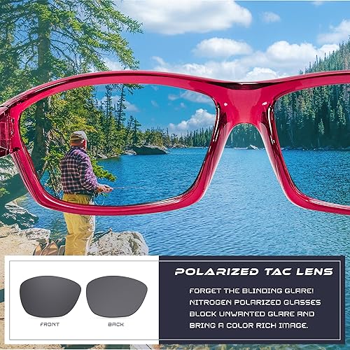 Miniatura 112 de Nitrogen - Gafas de sol deportivas polarizadas envolventes para hombre y mujer, UV400, para conducir, pescar, correr, andar en bicicleta, gafas