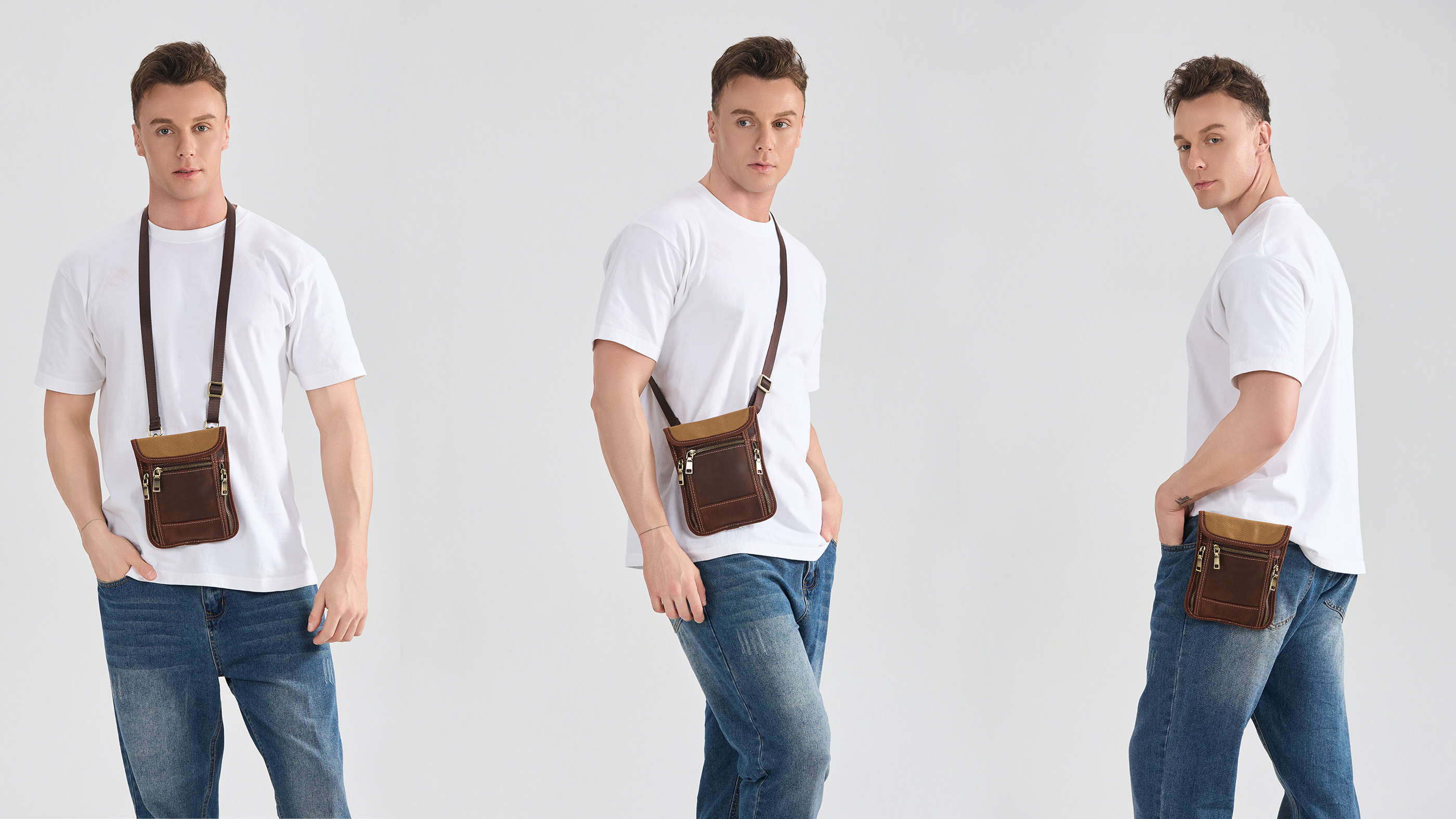 Amazon.com | LANNSYNE Full Grain Leather Travel Wallet, Leather