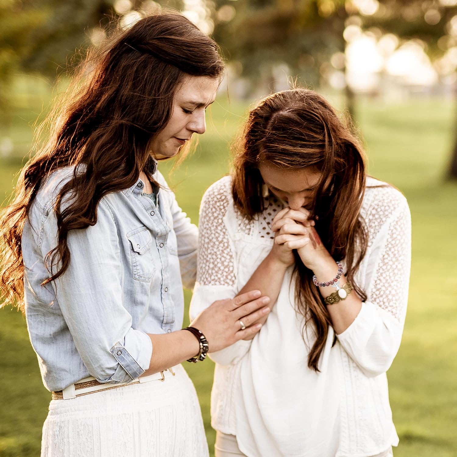 Sympathy Gift for Loss of Loved Ones, Natural Stone Bracelets Memorial Bereavement Gifts for Women/Girls - Image 7
