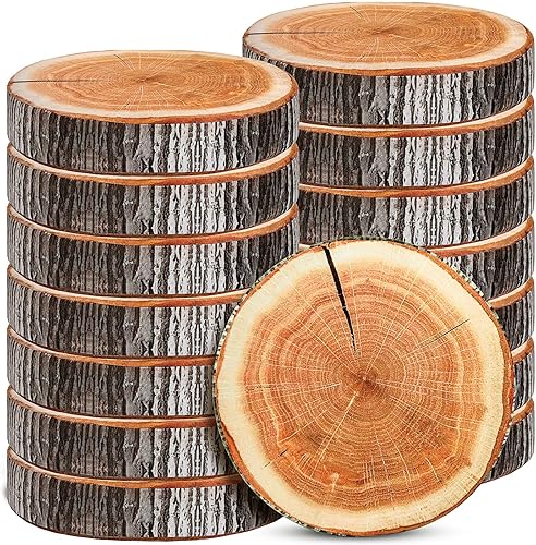 15 almohadas decorativas redondas, cojín de asiento de círculo de tocón de 15.75 pulgadas, cojín de suelo con rodajas de madera de árbol 3D, cojín