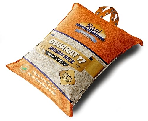 Miniatura 9 de Rani Gujarat 17 Arroz indio 64 oz (4 libras) 4.0 lbs Bolsa de tela  Todo natural  Apto para gluten  Vegano  Kosher  Calidad de exportación  Origen