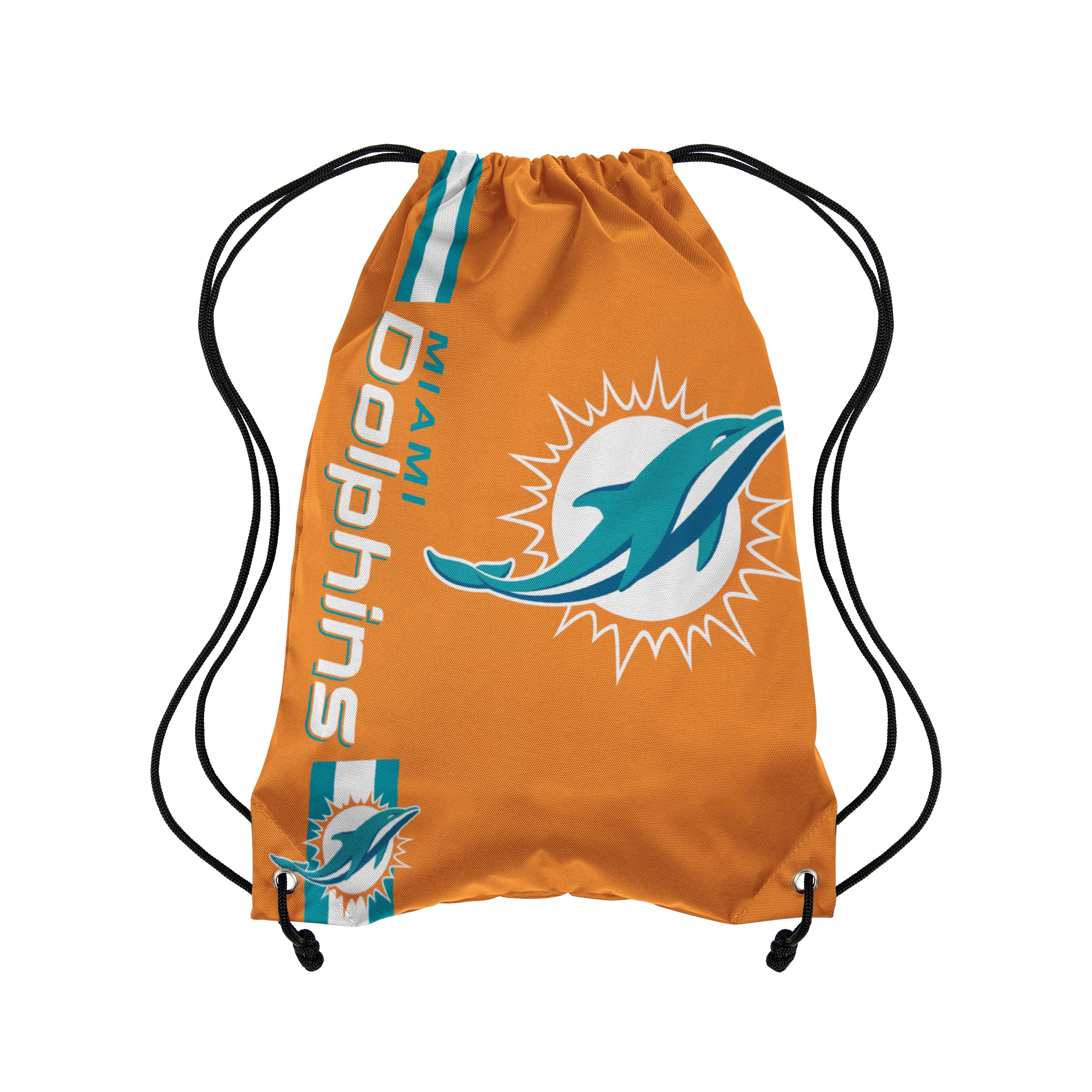 FOCO Miami Dolphins NFL Alternate Color Big Logo Drawstring Backpack - Orange