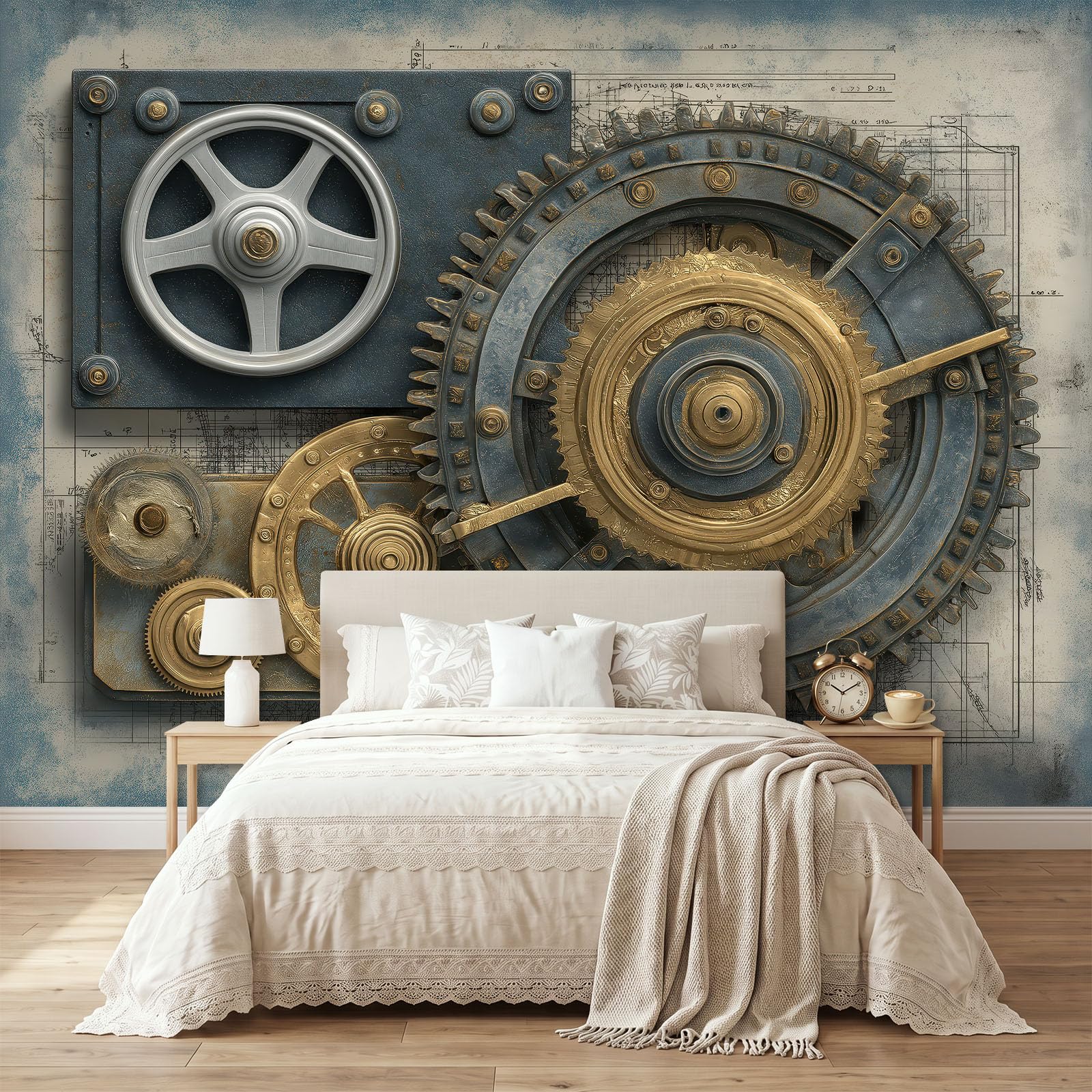 Genérico Industrial Usado Papel pintado no tejido de pared, 400 x 280 cm