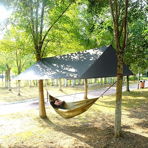 Miniatura 8 de Clostnature Waterproof Camping Tarp for Tent - Ultralight Hammock Rain Fly for Backpacking, Heavy Duty Camping Hiking Awning Lightweight Rain Tarp