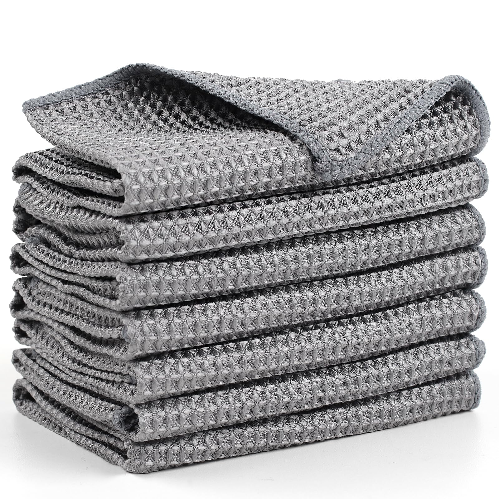 vivinin7 Pack Kitchen Dish Cloths, Dish Towels 100% Cotton Waffle Weave, 12 X 12 Inch Dish Cloths for Kitchen, Dish Cloths for Washing Dishes, Dish Towels for Kitchen Drying