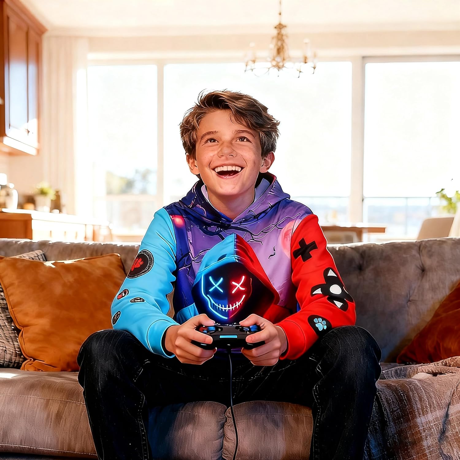 Boys Hoodies for Men Graphic Pullover, 3D Print Video Gaming Sweatshirt for Teenager (XS-XL) - Image 3