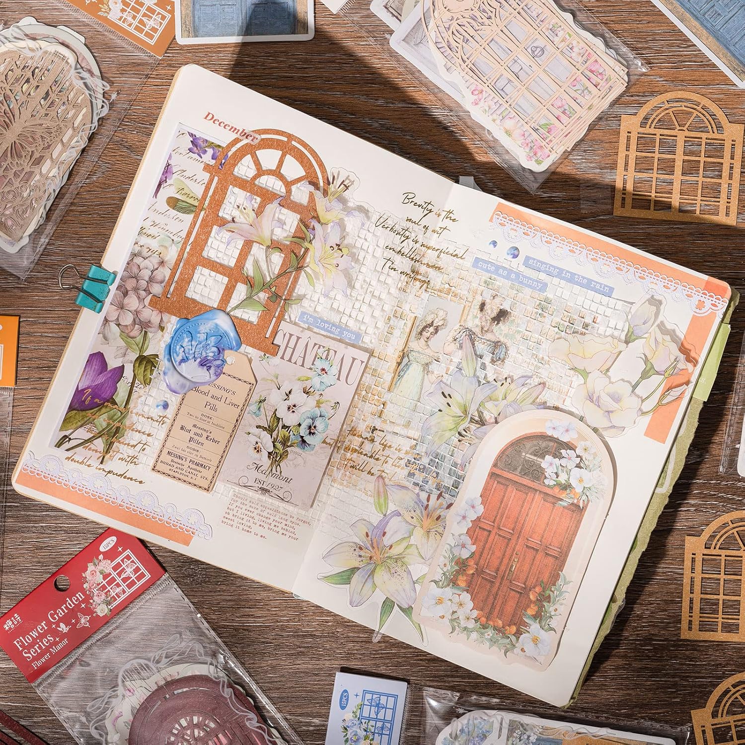 JOYCHOIC Aesthetic Scrapbook Paper, 90Pcs Vintage Garden Door Junk Journal Journaling Scrapbooking Supplies, Materials Bullet Kit Art Album Planners Diary DIY Crafts Embellishment : Arts, Crafts & Sewing