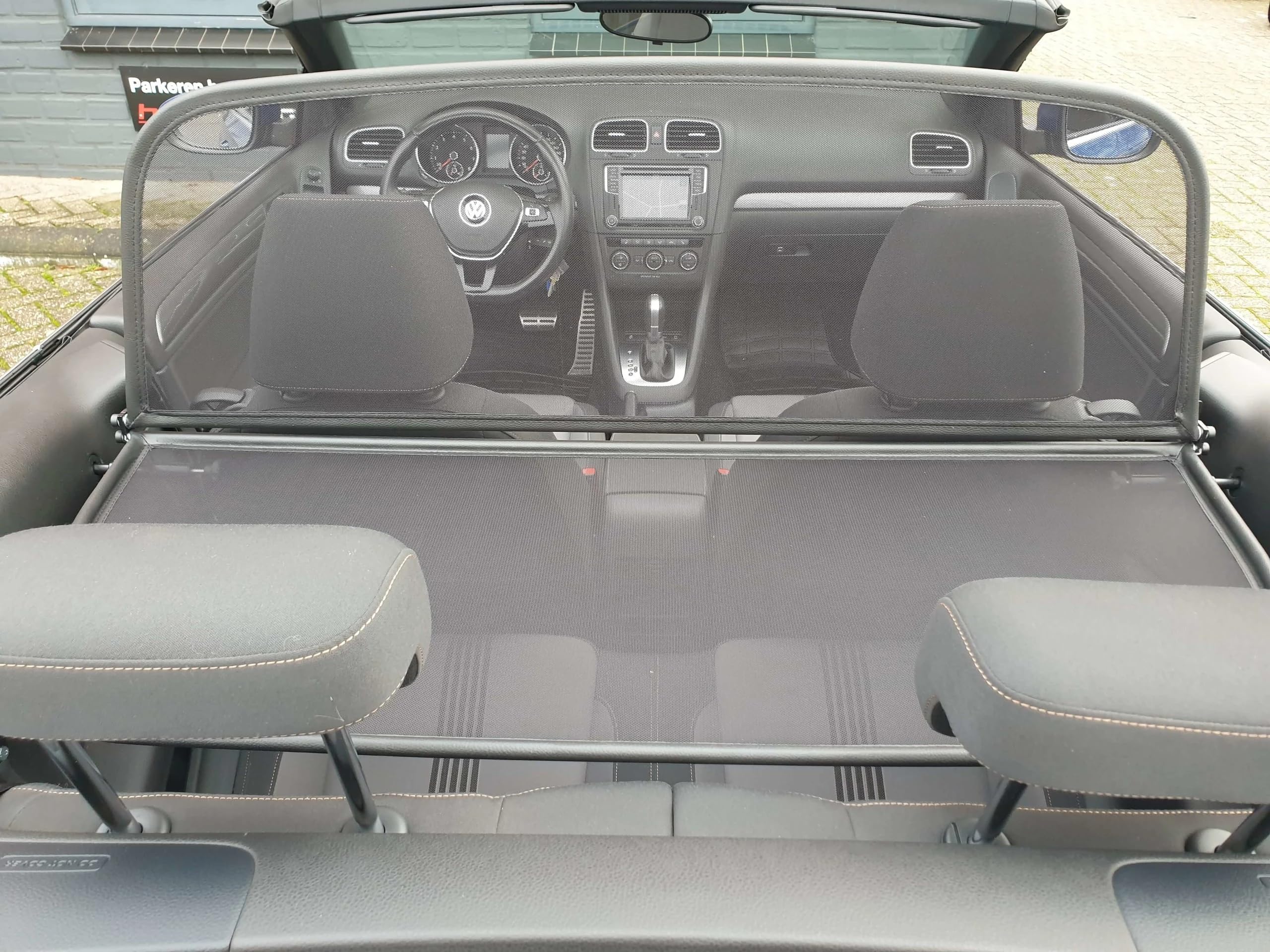 Déflecteur de Vent Pliable Avec Fermeture Rapide Pour Volkswagen Golf 6 Cabriolet 2011-2016 Noir