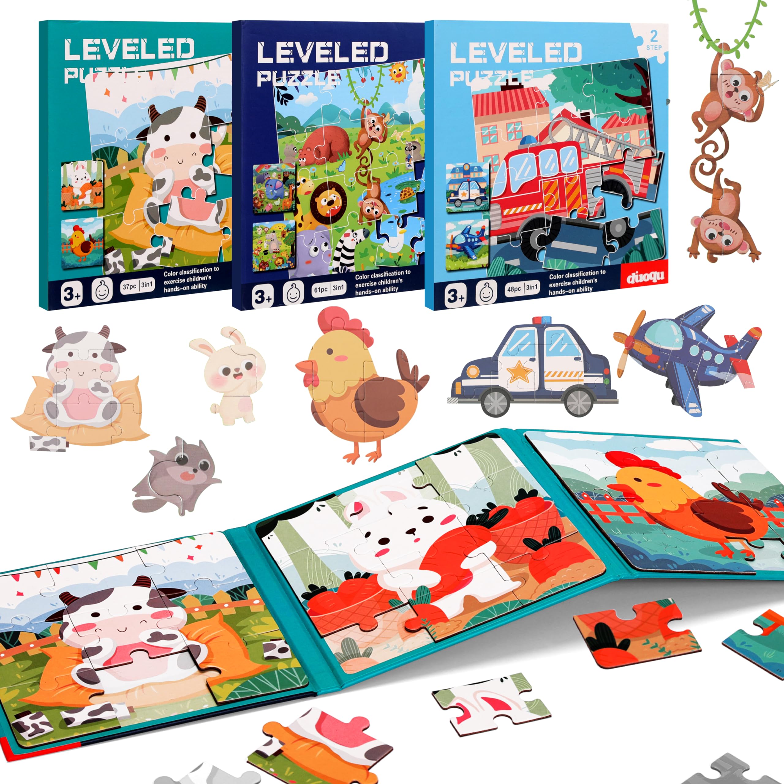 Juegos Niños Años Puzzle Magnético Infantil En Animales (2