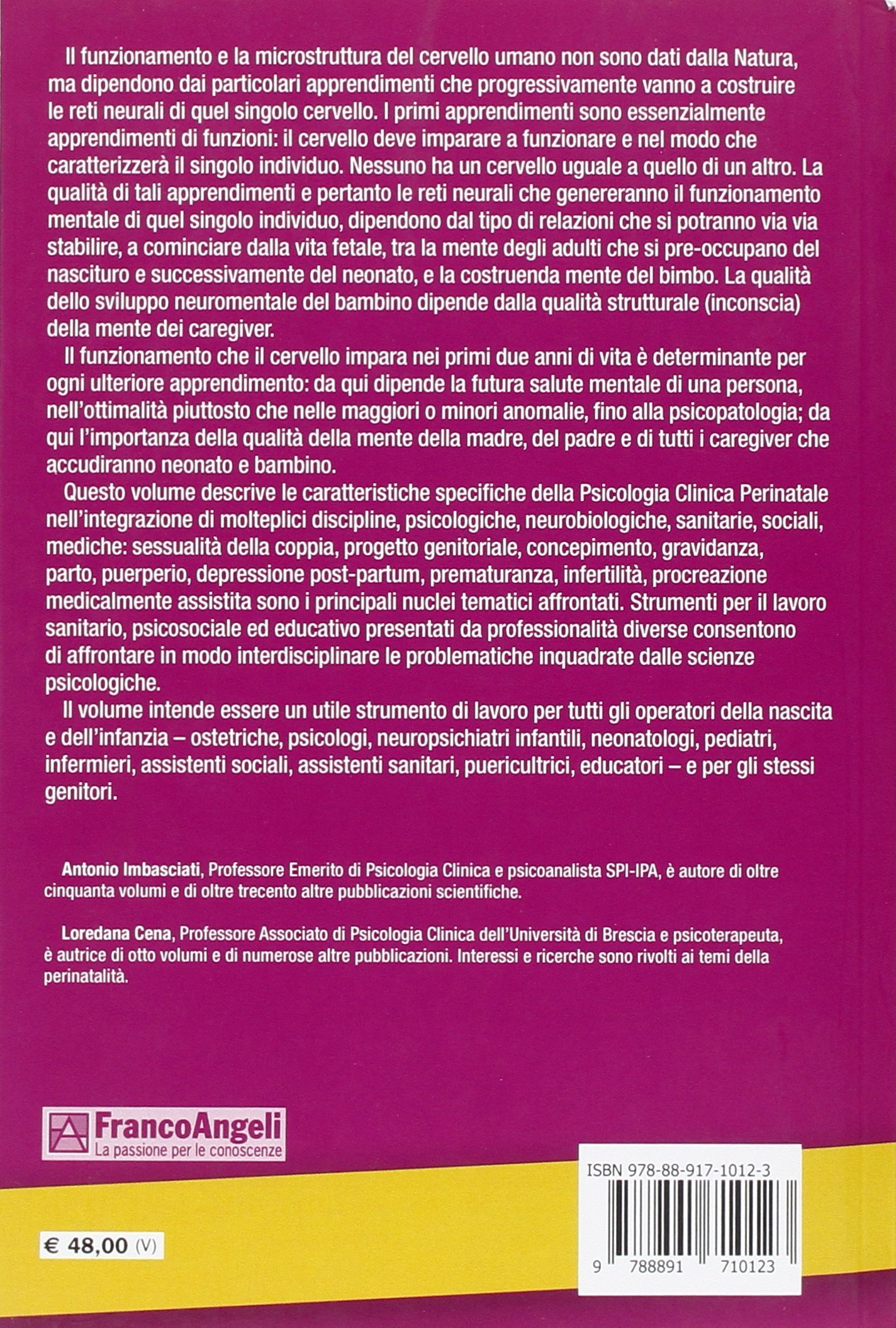 Psicologia clinica perinatale per le professioni sanitarie e psicosociali. Neonato e radici della salute mentale (Vol. 1)