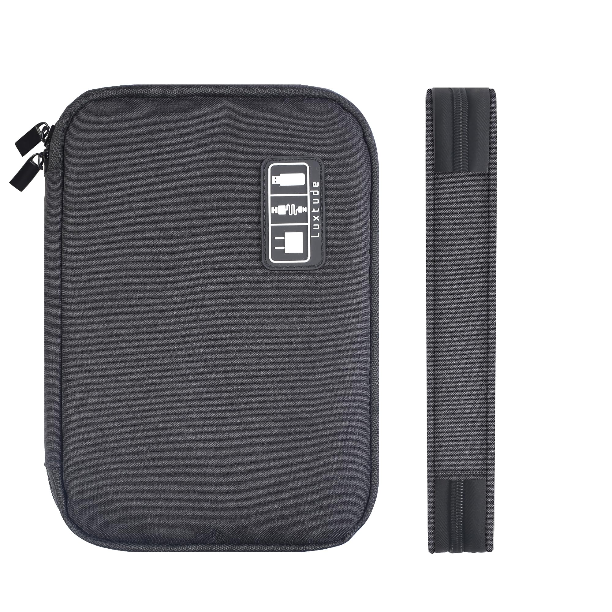 Luxtude Cord Organizer Travel, Flat Cable Organizer Bag, Portable Electronics Organizer, Travel Essentials for Wire/Cord Storage/Charger Case/Cable Storage/Tech Accessories Pouch/Tech Gifts