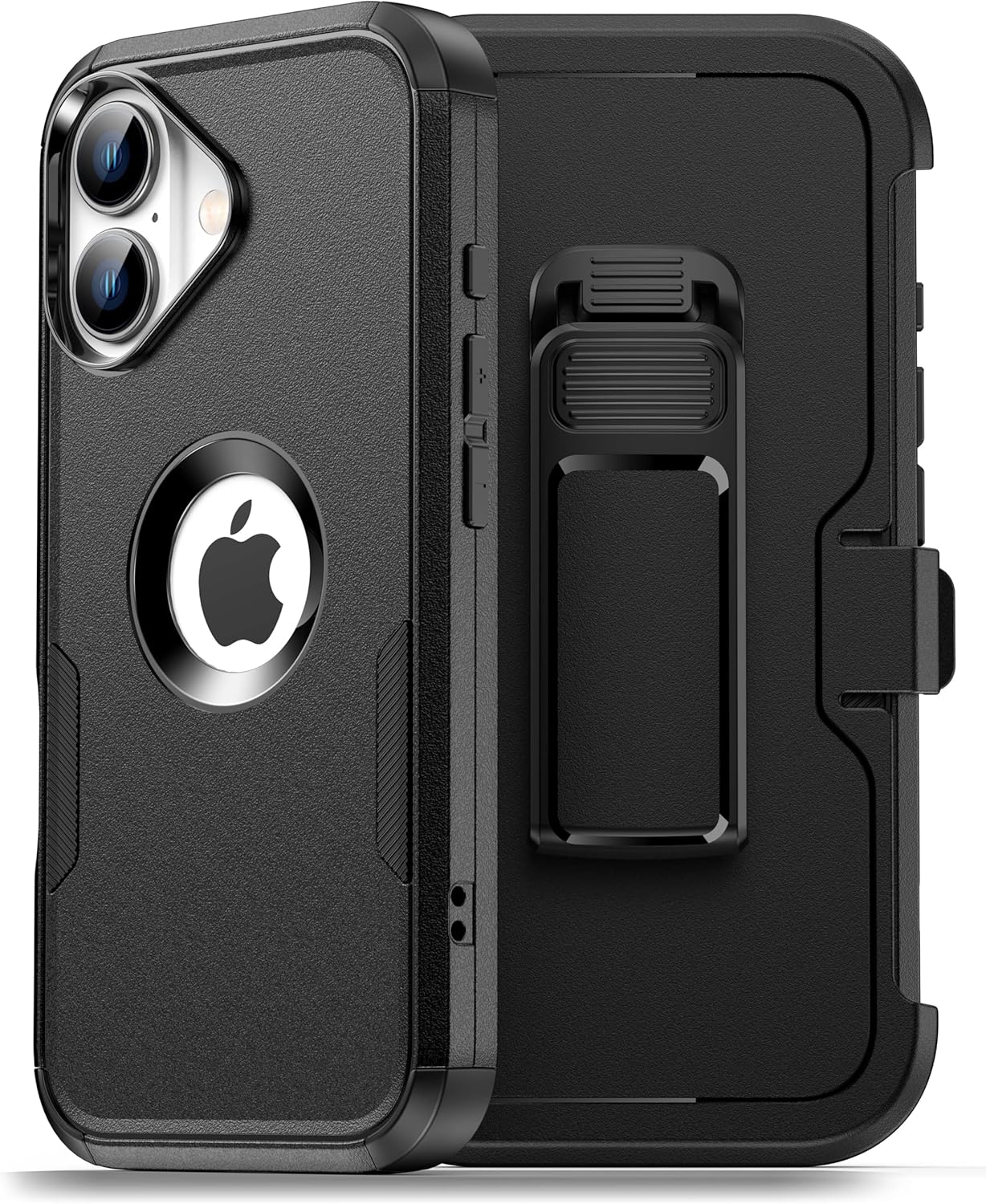 for iPhone 17 Case with Belt Clip Holster, Compatible with Magsafe, Military-Grade Protection,2X Screen Protector,Heavy Duty Cover for iPhone 17,Black
