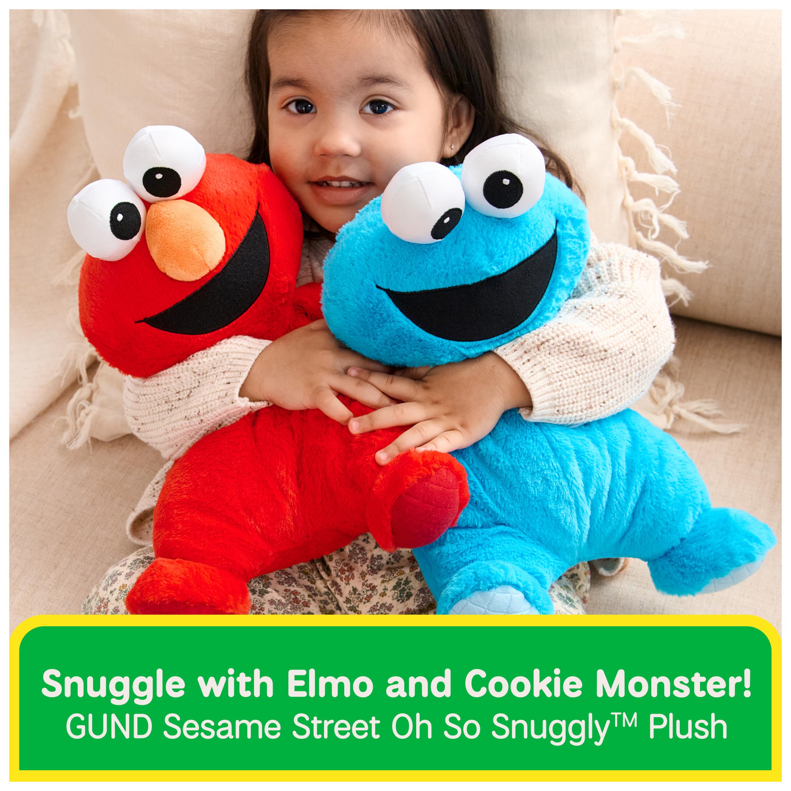 GUND Sesame Street, peluche ufficiale Oh So Snuggly Elmo, Muppet, giocattolo sensoriale, animali di peluche per neonati e neonati, rosso, 31,8 cm