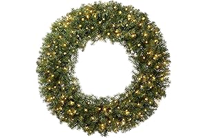 48" Pre-Lit Christmas Wreath: Deck the Halls with Festive Cheer