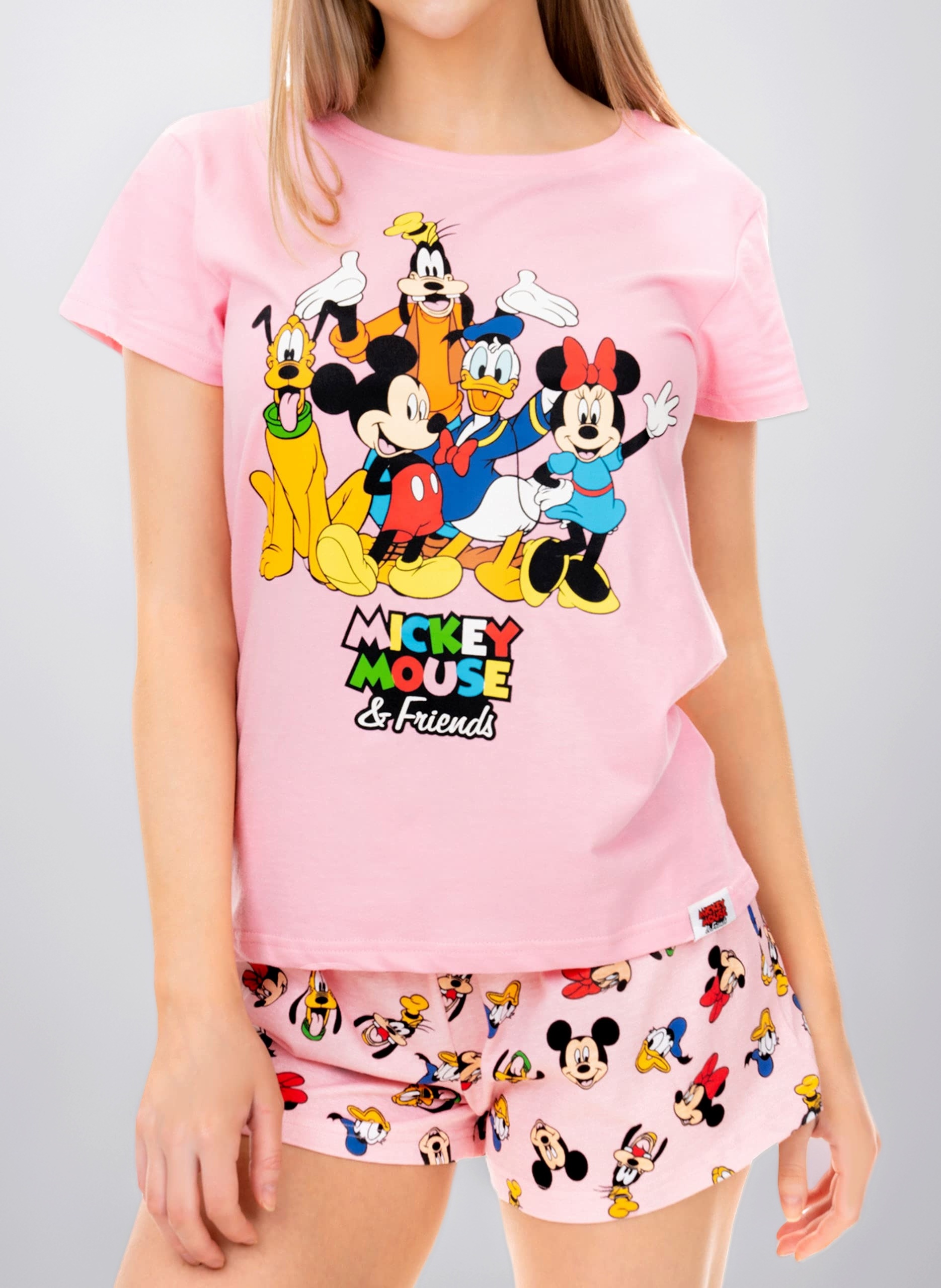 Disney Womens Mickey Mouse Minnie Mouse and Friends Pyjamas