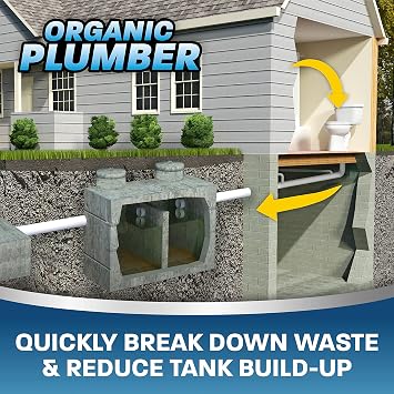 Septic Tank Cleaner Treatment, Bacteria x Natural Enzyme Flushable Bio Tabs, Rid Sewage Waste & Clean Field System, 1 Year of Tablets