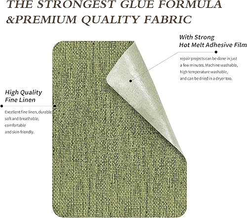 Vista 106 de KING MOUNTAIN Parche de reparación termoadhesivo, paquete de 20 piezas, parche de reparación termoadhesivo 100% algodón, 3 x 4-1/4 con pegamento