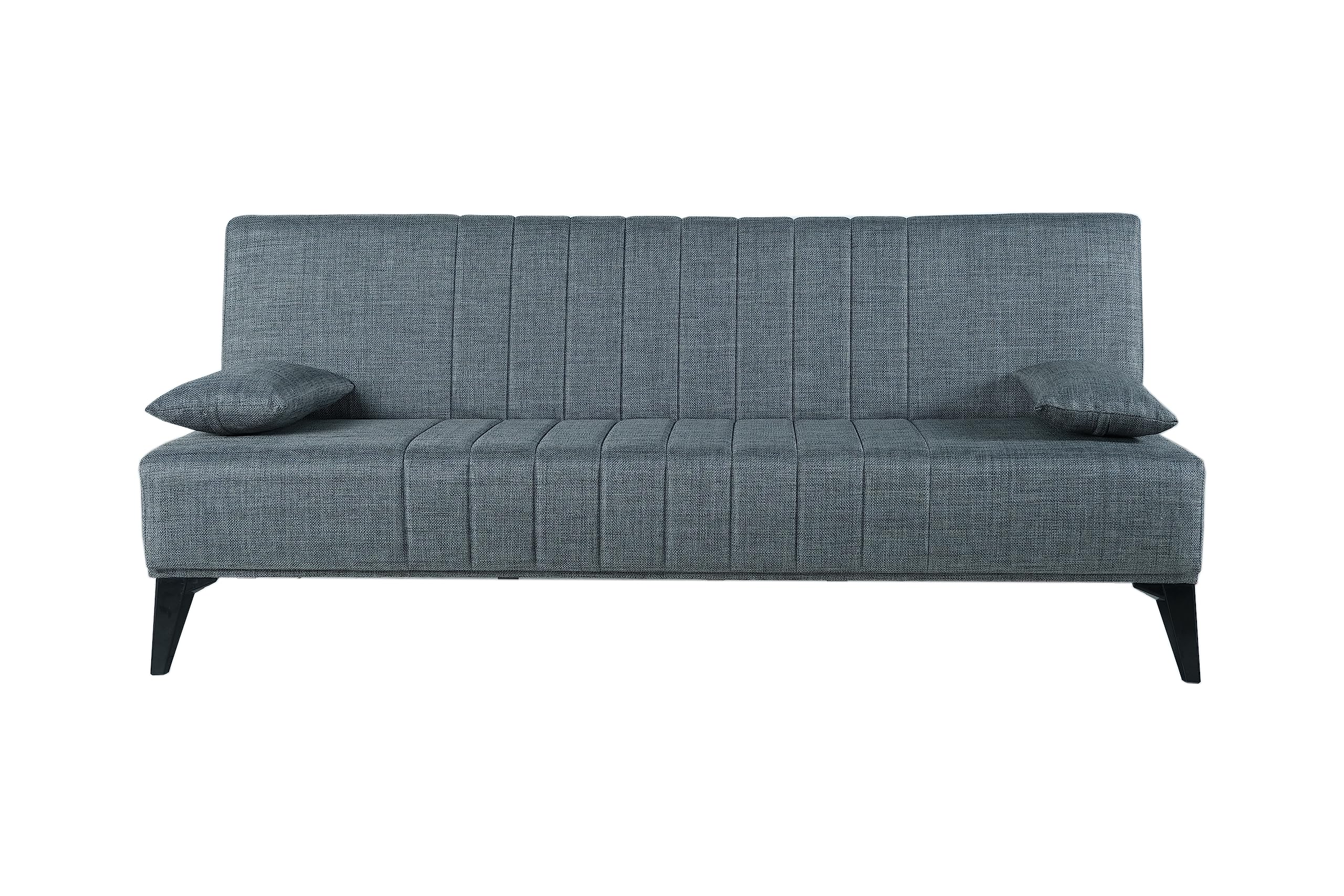 MUEBLIX.COM | Sofá Cama Ponza | Sofá 3 Plazas | Sillón Cama | Sofa-Cama | Mecanismo Click-Clack | Sofá de Diseño | Color Gris