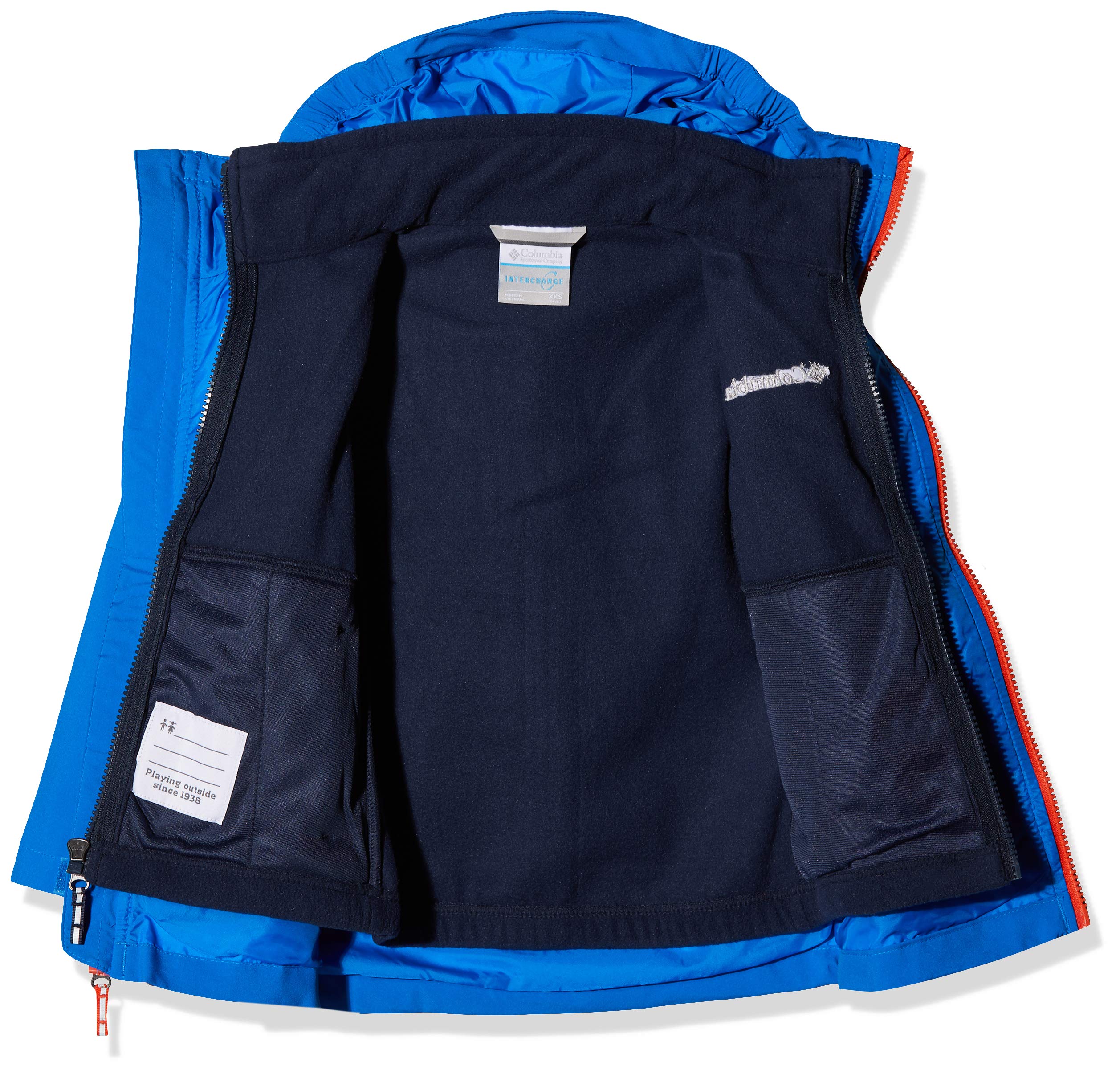 Columbia Kinder Stretch Jacke Mit Entnehmbarem Futter Tolt Track, Super Blue, XS, 1863662