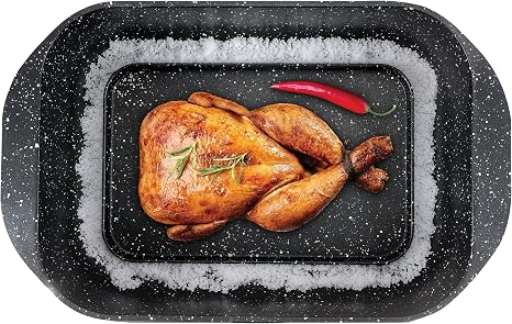 Amazon.com: La piedra multi Horno Bandeja para asar con sal Canal  innovadora y de mármol negro : Hogar y Cocina