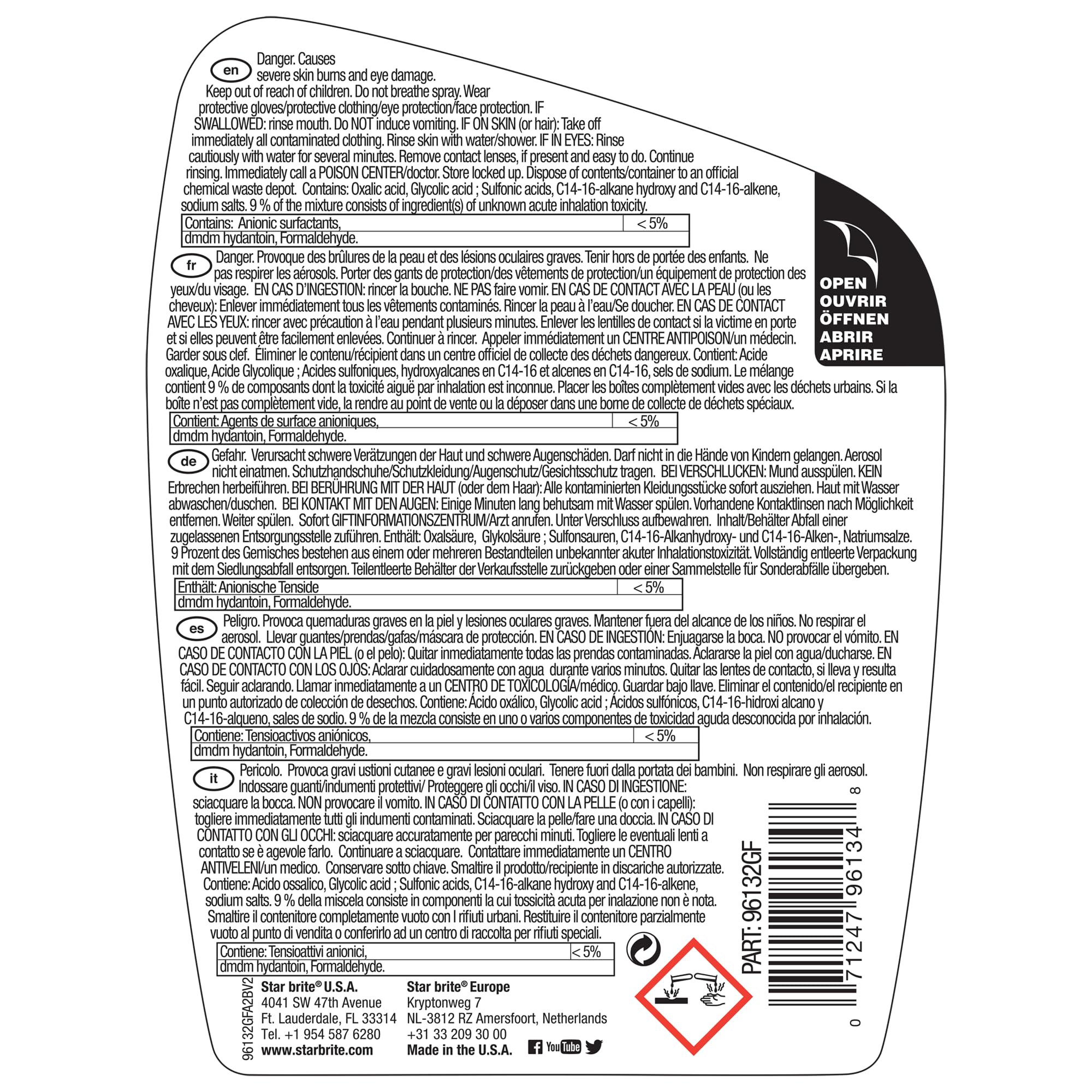 STAR BRITE 478238 detergente per Guscio, Bianco