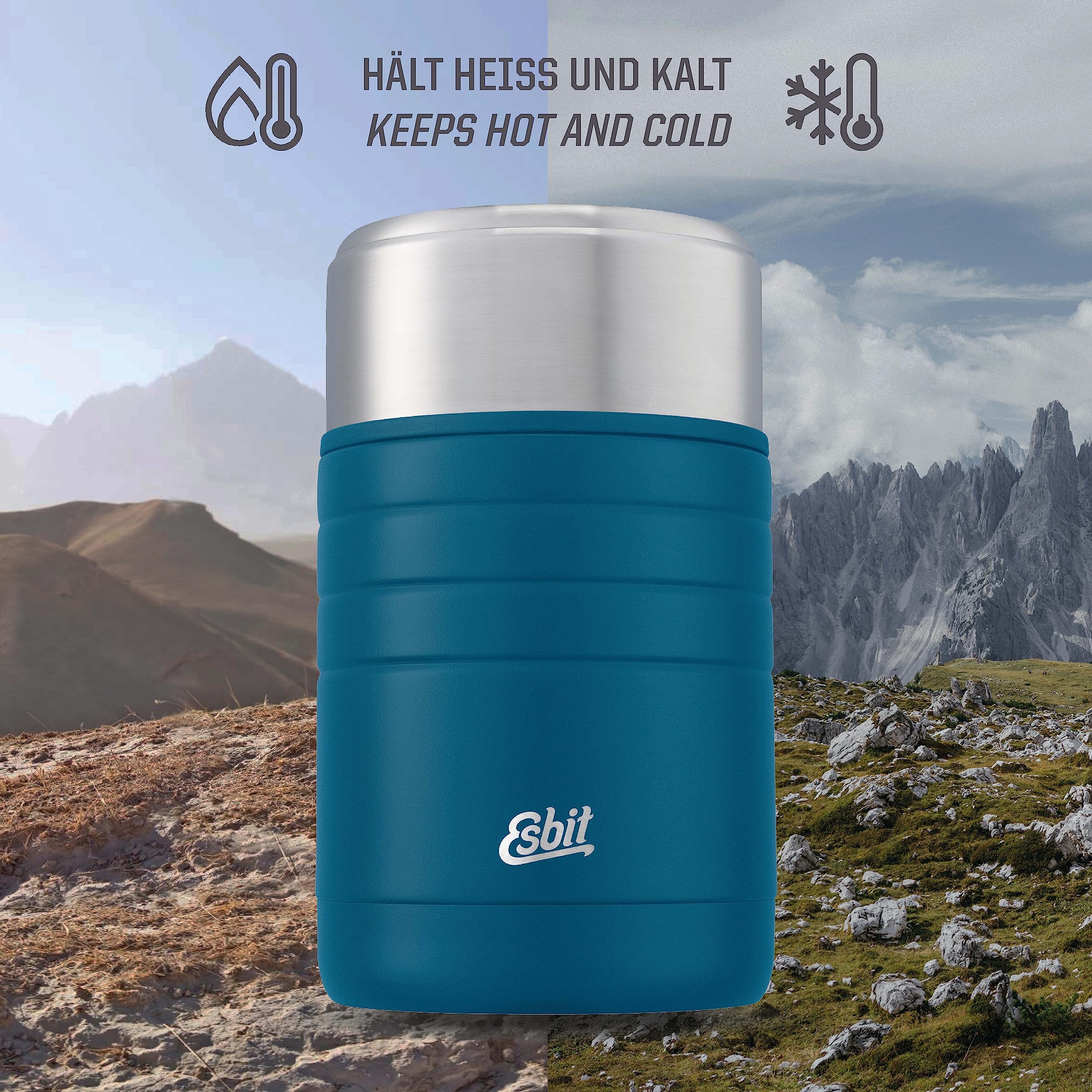Esbit FJ800TL-PB, Contenitore Termico. Unisex-Adulto, Blu-Polar Blue, 800ml