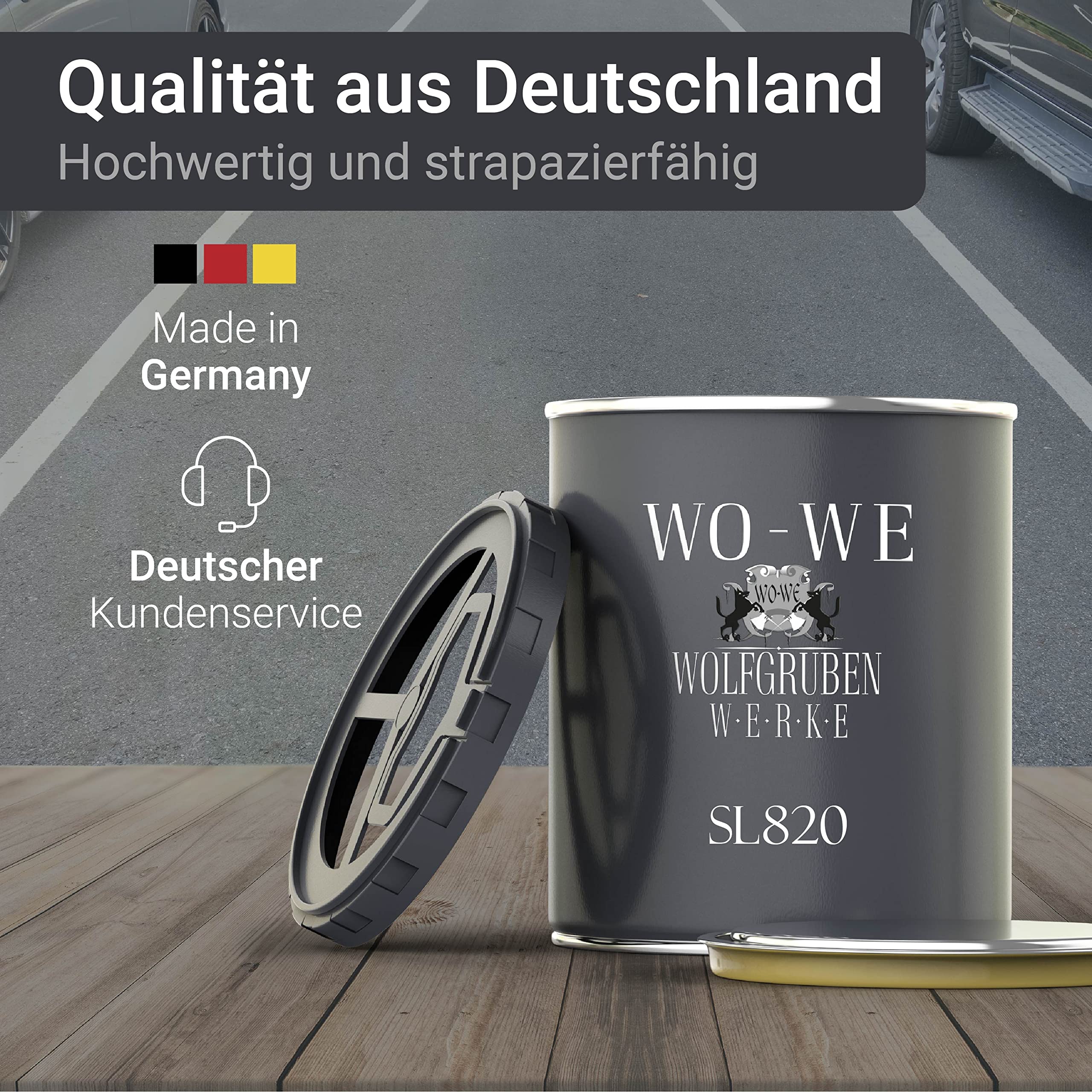 Markierungsfarbe Fahrbahnmarkierung Strassenmarkierungsfarbe WEISS - 750ml