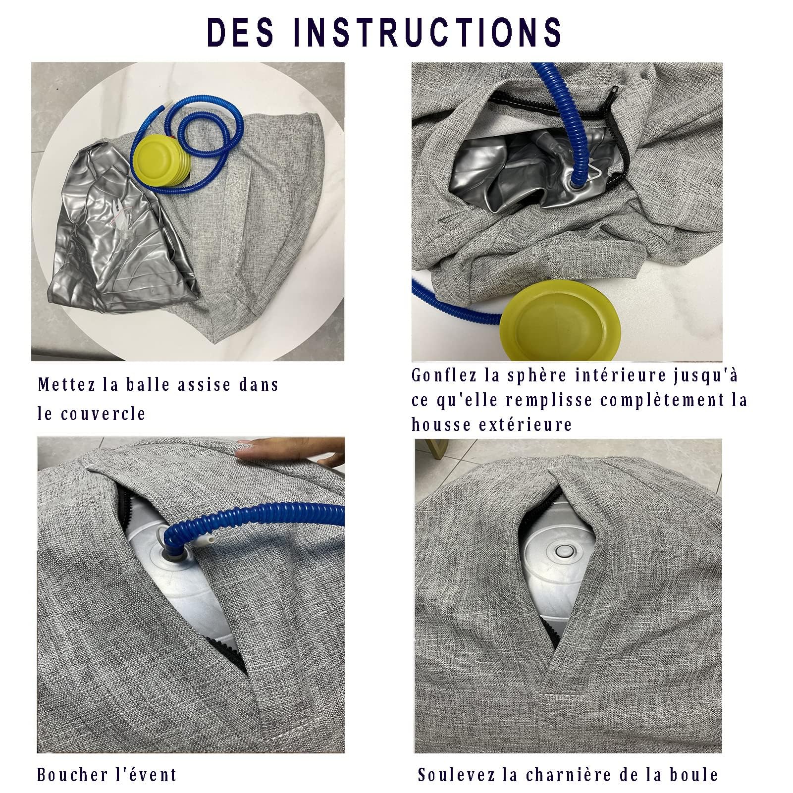 Palla Ginnastica PVC Anti-Scoppio Palla Per Sedersi Tessuto Di Rivestimento Resistente E Indeformabile - Ideale Per La Tonificazione E La Seduta Dinamica