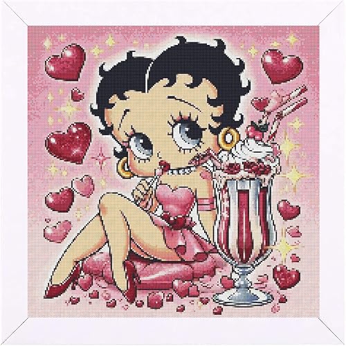 Miniatura 8 de JAKI Kits de arte de diamantes para adultos, dibujos animados, pinturas artísticas de diamantes para principiantes, kits de arte de gemas de taladro