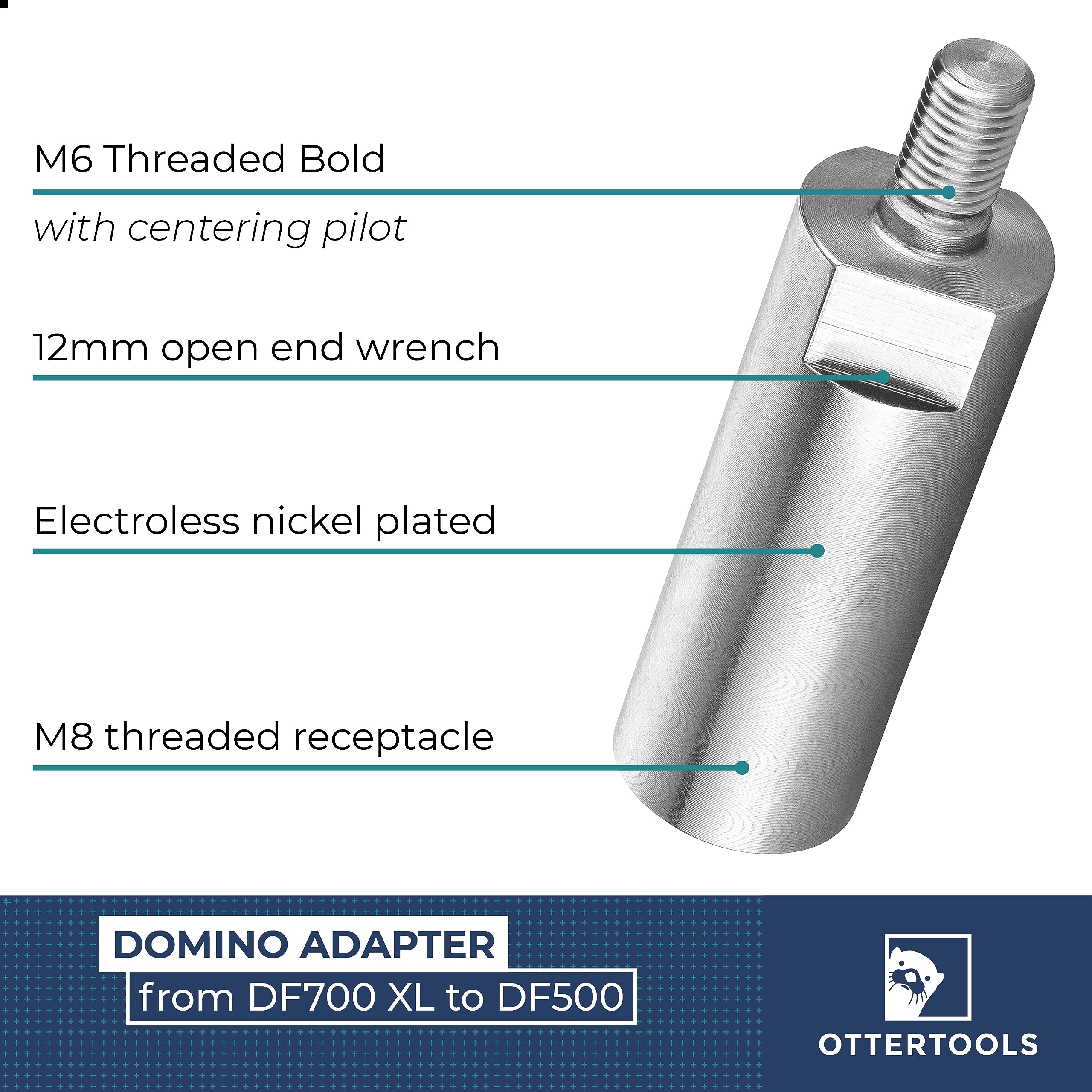 Ottertools - Domino-adapter DA01 past freesers van de DF500 aan op de DF700 compatibel met Festool Domino DF700