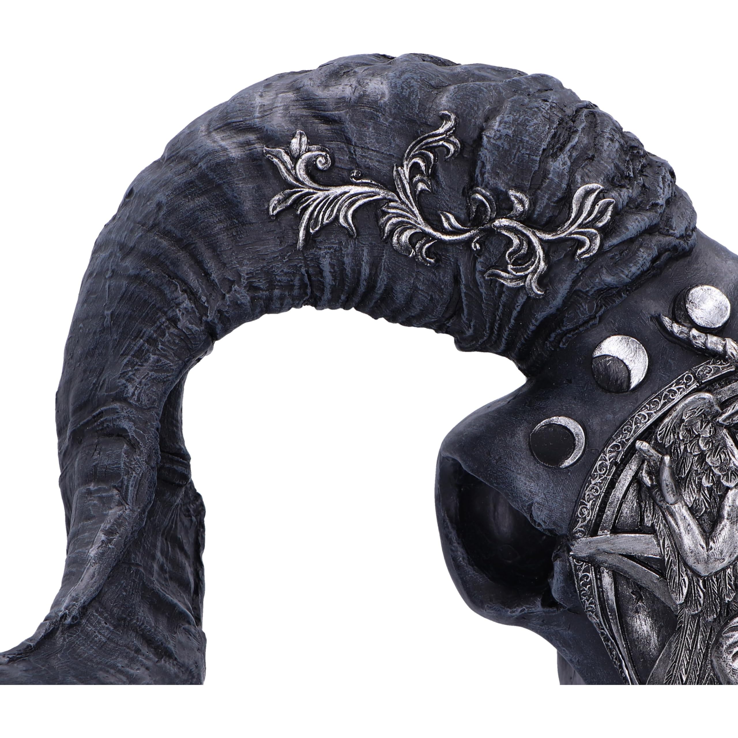 Nemesis Now Placca da parete con teschio della venerazione di Baphomet, 53 cm, in resina, da appendere, con teschio di baphomet, decorazione mitica a forma di teschio di capra, fusa in resina di alta