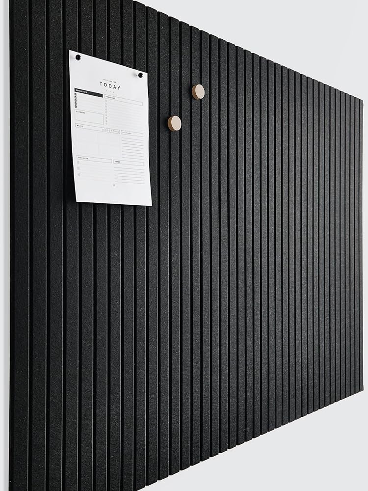 VIVELDA Large Cork Boards For Walls -Pack Of 24- Black Felt Wall Tiles - Bulletin Board Panels For Office Home Decor, Push Pin Corkboard Organizer For Office Or Classroom (Indigo
