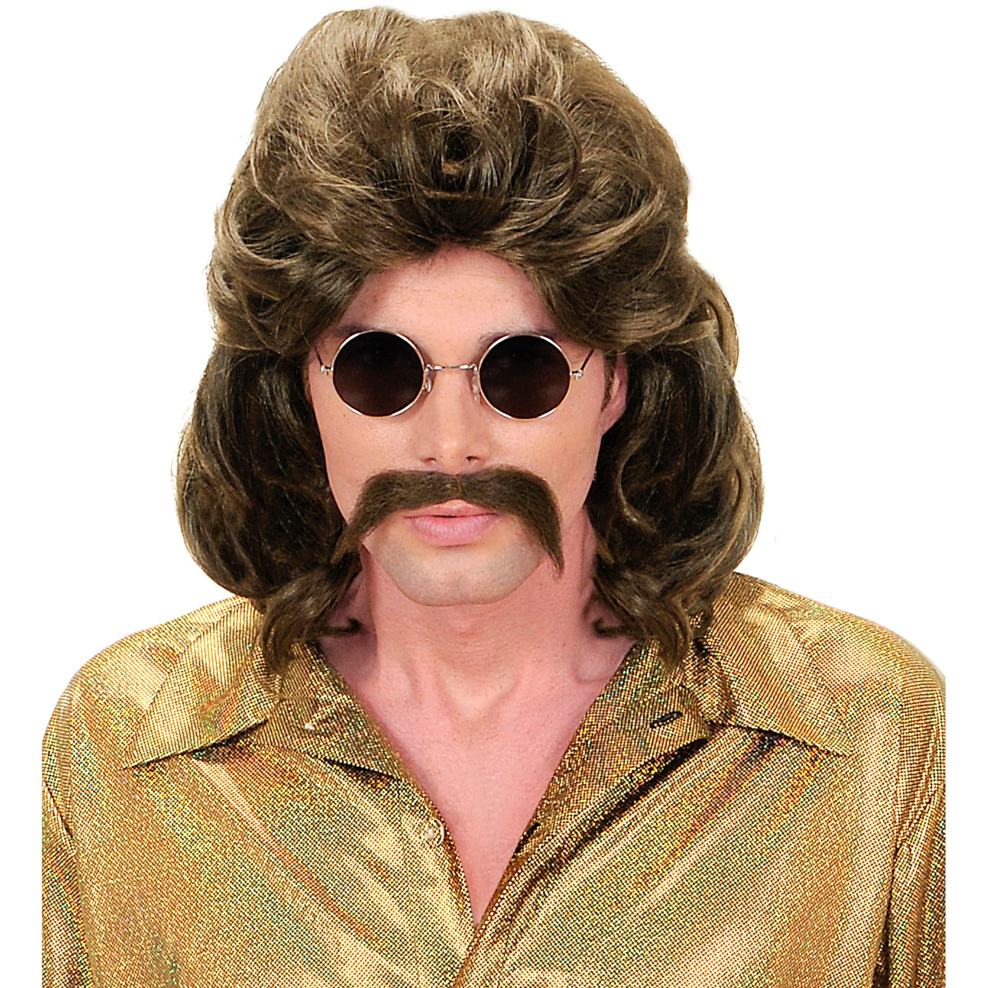 Widmann Parrucca e Baffi Castani Anni80