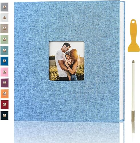 Miniatura 20 de Álbum de Fotos con Páginas Autoadhesivas para Fotos de 4x6 5x7 8x10 Pulgadas, Álbum de Fotos Magnético tipo Scrapbook con Páginas Adhesivas, Libros