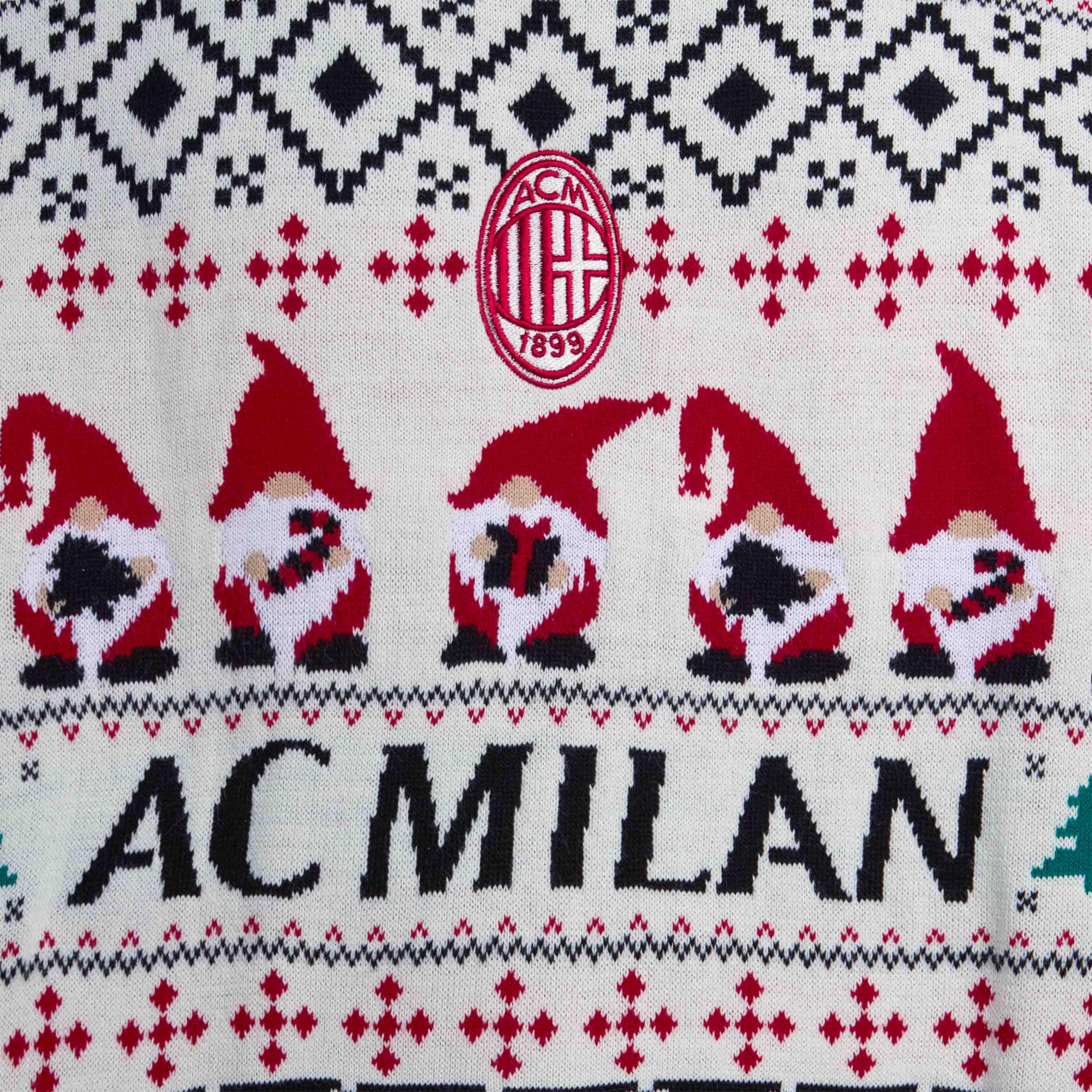 A.C. Milan - Maglione Natalizio, Christmas 2025, Maglione Natale da Uomo e Bambino, Prodotto Ufficiale