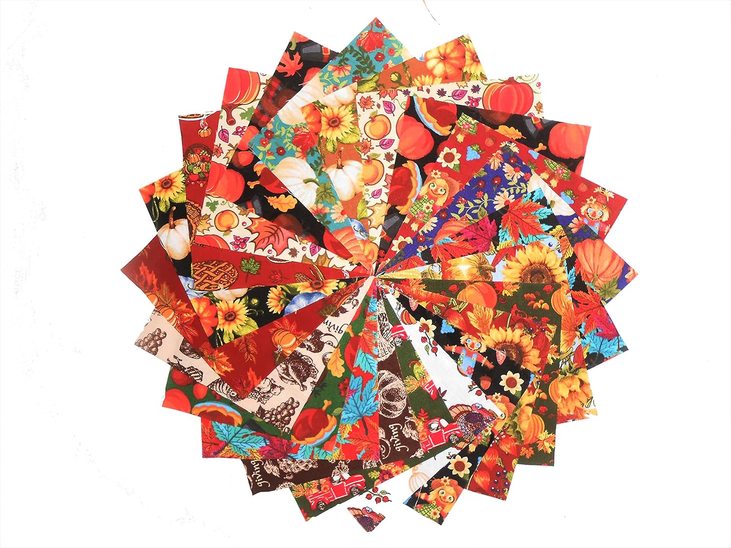 160 2 1/2In Beautiful Autumn Quilting Fabric Squares, Multi Color