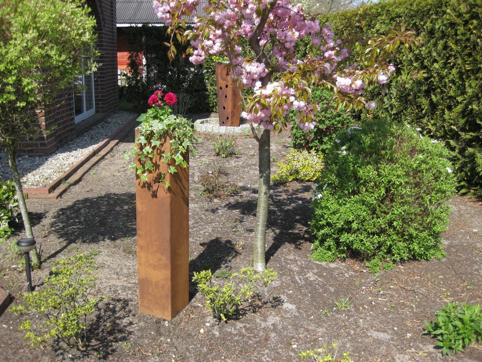 Generisch Rost Säule RS31 Gartensäule Blumensäule Fackel Gartendeko