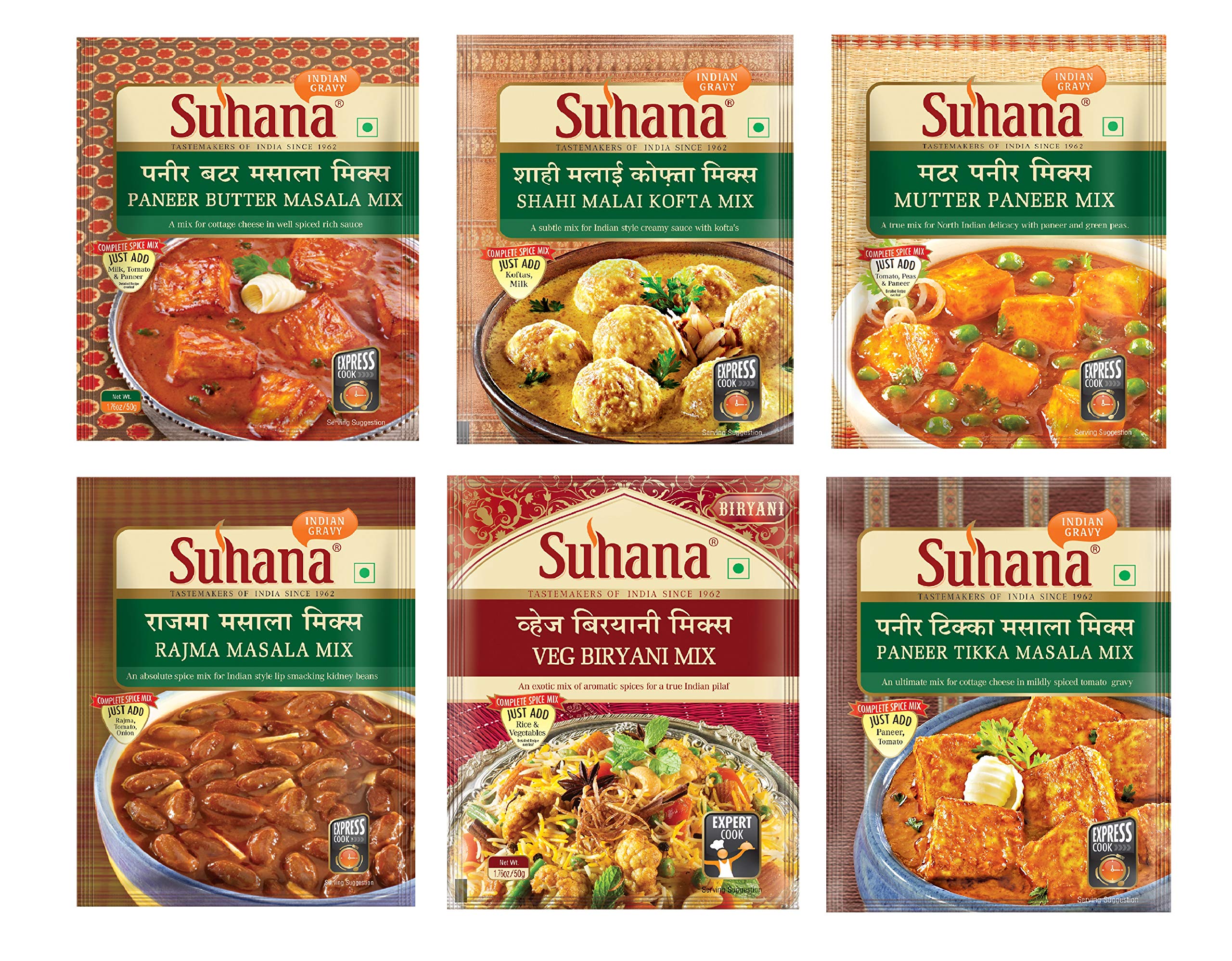 See full amazon price history chart for Suhana Veg Spice Mixes - Paneer Butter, Veg Biryani, Paneer Tikka, Rajma Masala, Mutter Paneer, Shahi Malai Kofta -Combo of 8, Easy to Cook | Masala Powder Suhana Veg Spice Mixes - Paneer Butter, Veg Biryani, Paneer Tikka, Rajma Masala, Mutter Paneer, Shahi Malai Kofta -Combo of 8, Easy to Cook | Masala Powder (B08KQG8YK1) Amazon Price History, Amazon Price Tracker