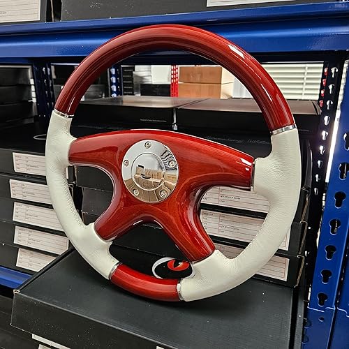 Miniatura 2 de Raptor Volante de madera de caoba y cuero blanco de 15"