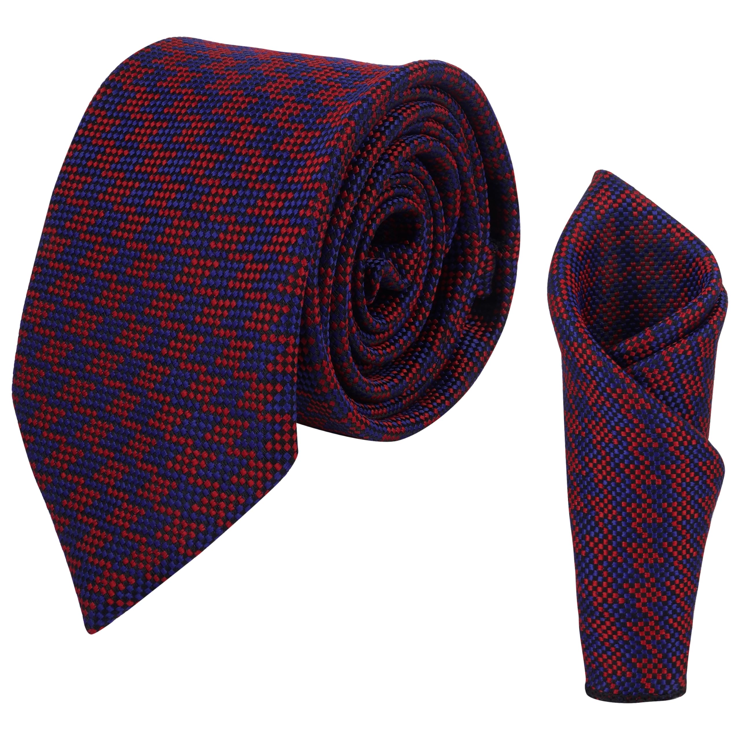 Men's Microfibre Italian Necktie Gift Set, Floral Printed Tie With Pocket Square (Pack of 1)-image-26