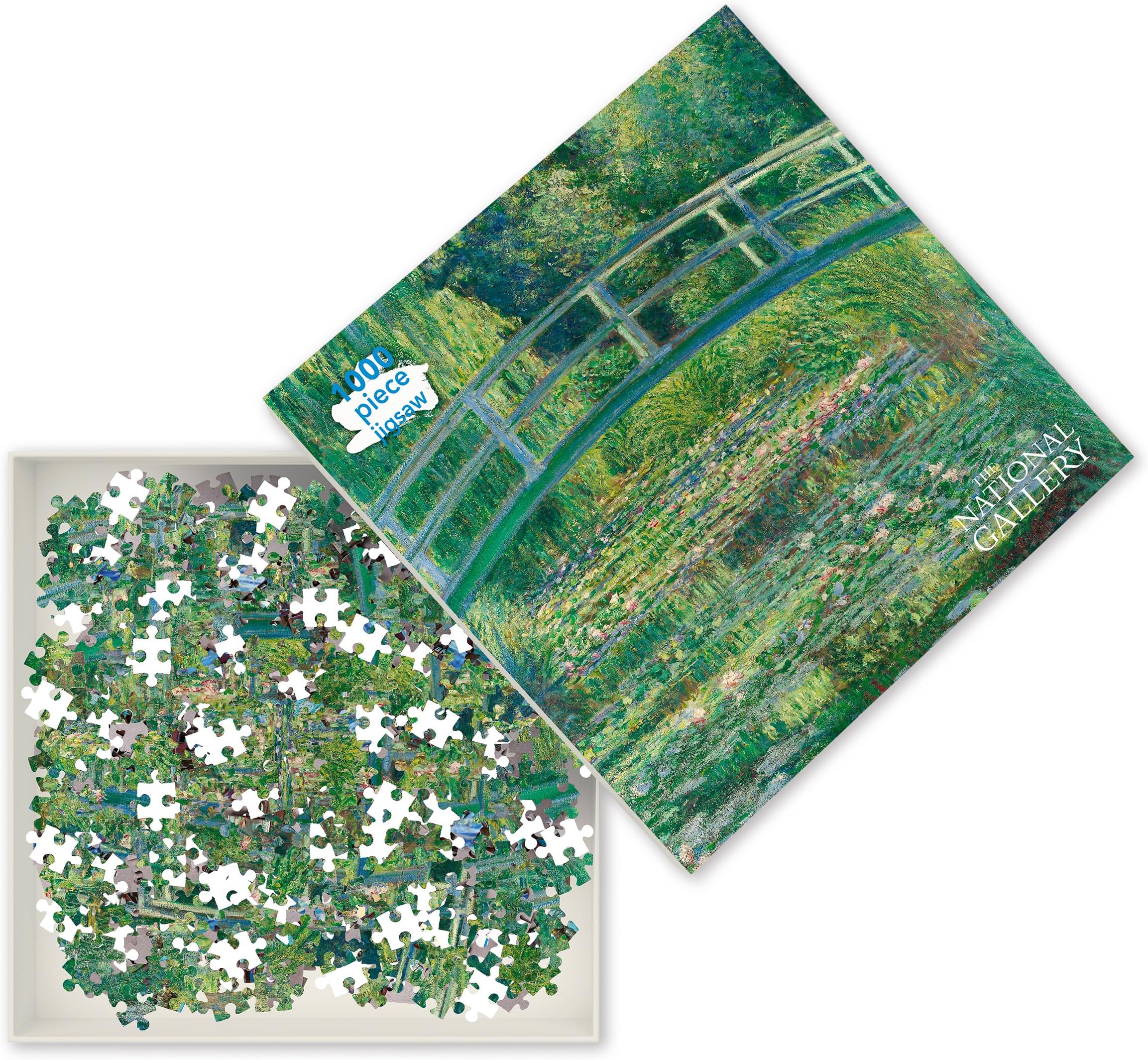 Adult Jigsaw Puzzle National Gallery: Monet: The Water-Lily Pond: 1000-Piece Jigsaw Puzzles