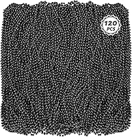 Vista 23 de Cuentas de Mardi Gras, 120 collares de cuentas, cuentas blancas de 33 pulgadas a granel, accesorios de Mardi Gras, mantas de desfile de disfraces